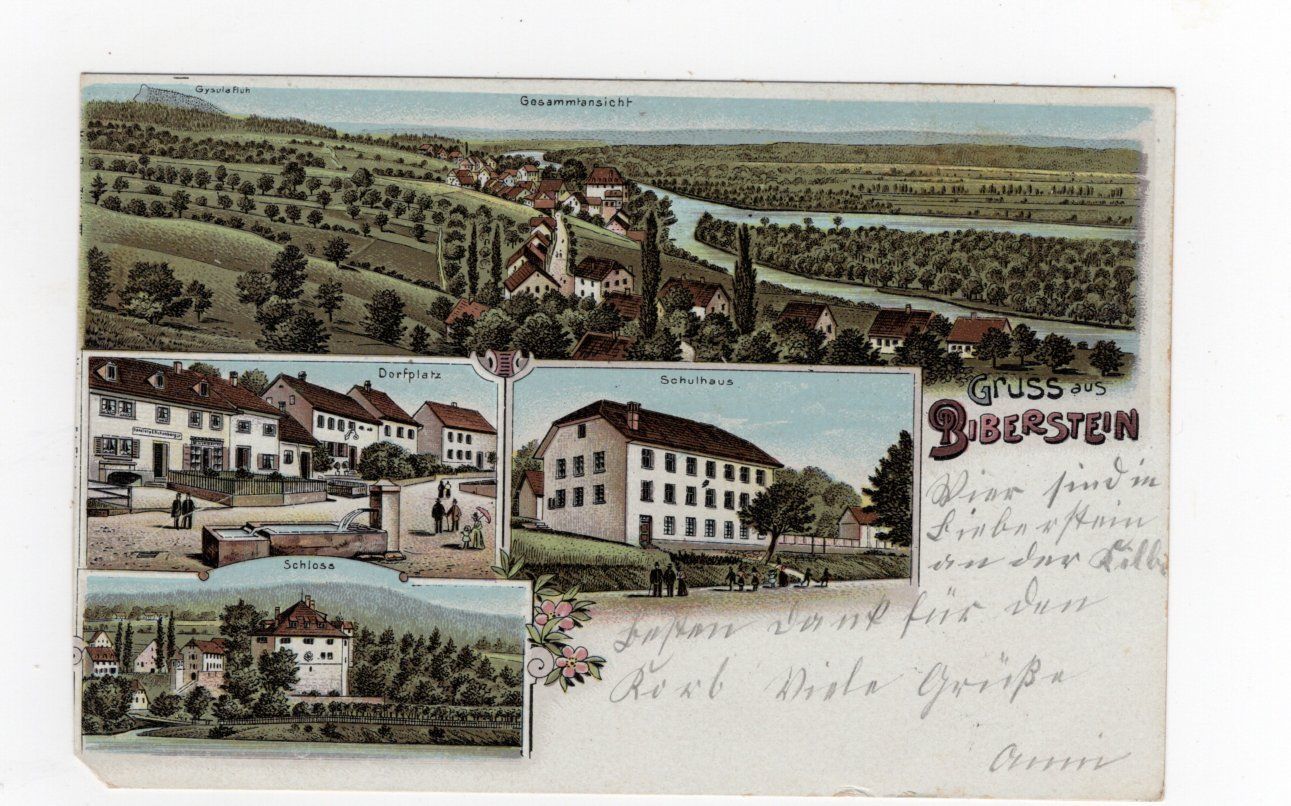 Cartoline postali: Biberstein Litho 1902 – Usato da Rapperswil SG venduto da INTELVI