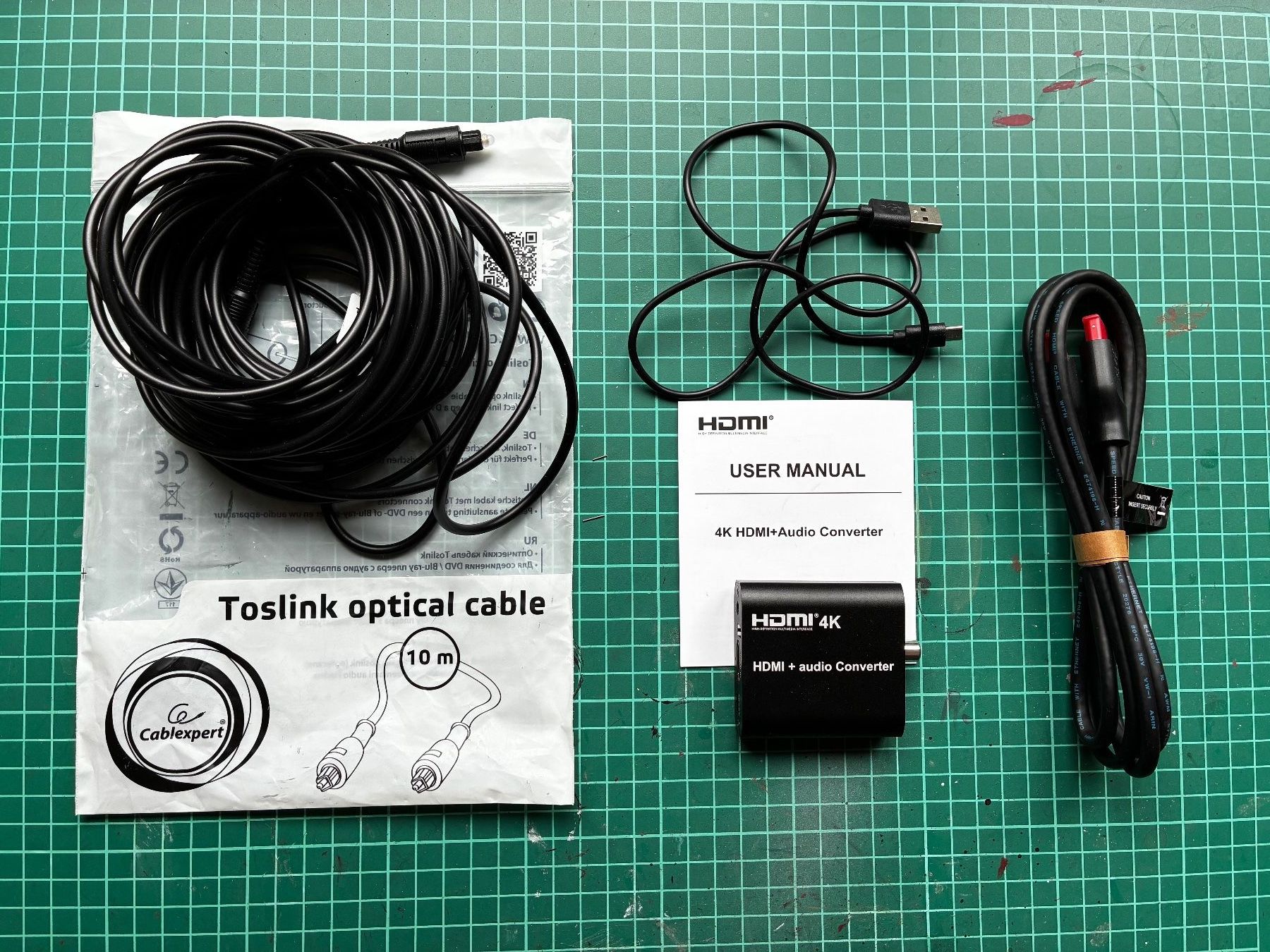 Convertisseurs: HDMI 4k Audio Extractor cable TOSLINK Optical audio – Neuf avec emballage d'origine à Lentigny par Schlomo1807