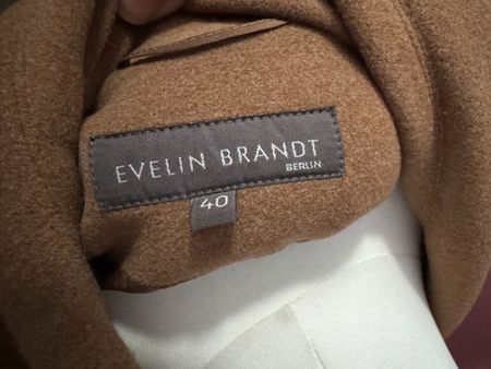 Evelyn Brandt Wollmantel Gr. 40 braun