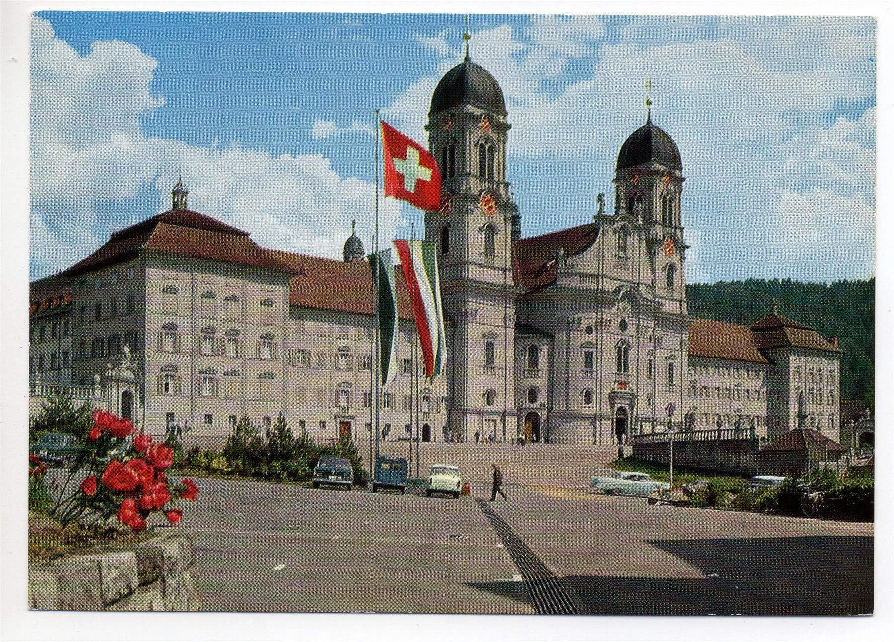 Cartoline postali: EINSIEDELN Klosterplatz mit Auto – Usato da Jona venduto da philajona
