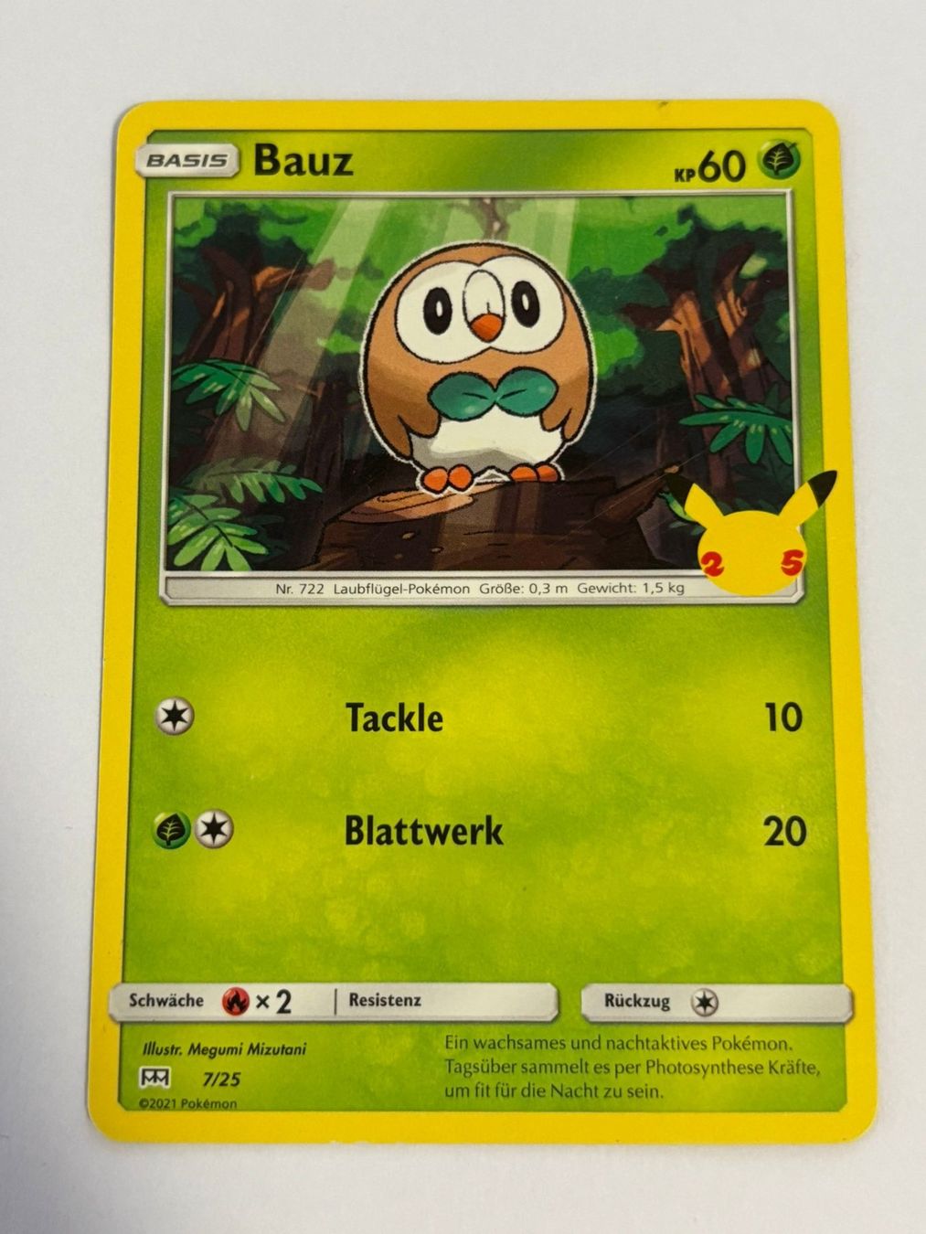 Pokémon Sammelbilder & Trading cards: Pokemon-Karte Bauz 7/25 – Gebraucht aus Herisau von Seyashop1