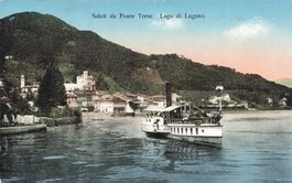 Ponte Tresa TI Lago di Lugano battello animata