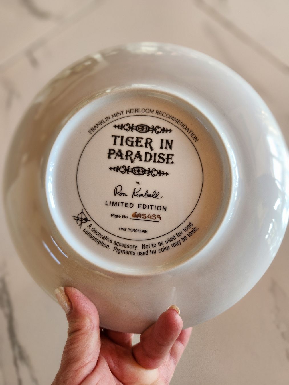 Teller: Sammelteller Tiger in Paradise, Franklin Mint – Gebraucht aus Grünenmatt von daeni75 1
