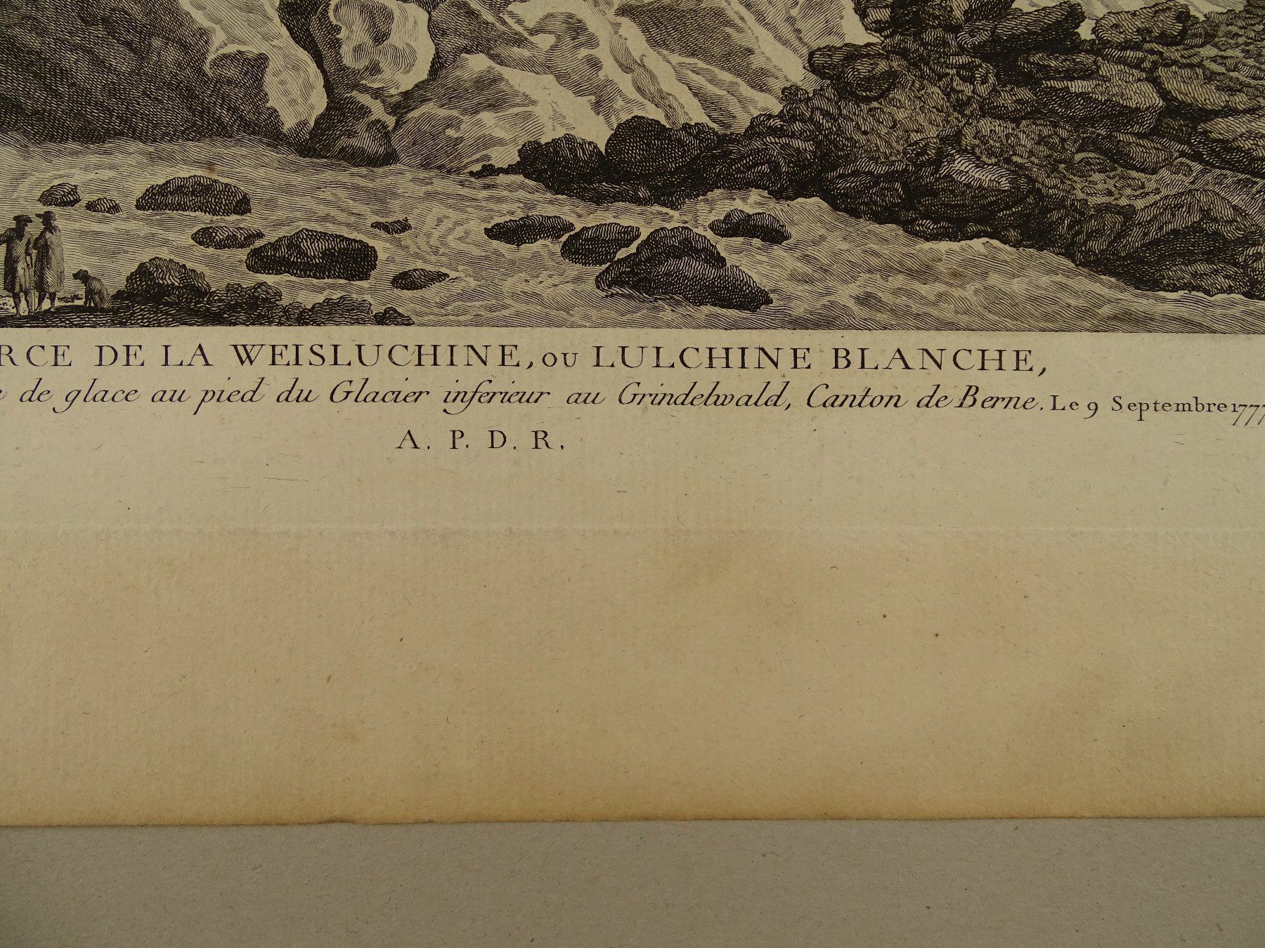 Incisioni: GRINDELWALDGLETSCHER, KUPFERSTICH 1788 – Usato da Grüningen venduto da Kartensammler 4