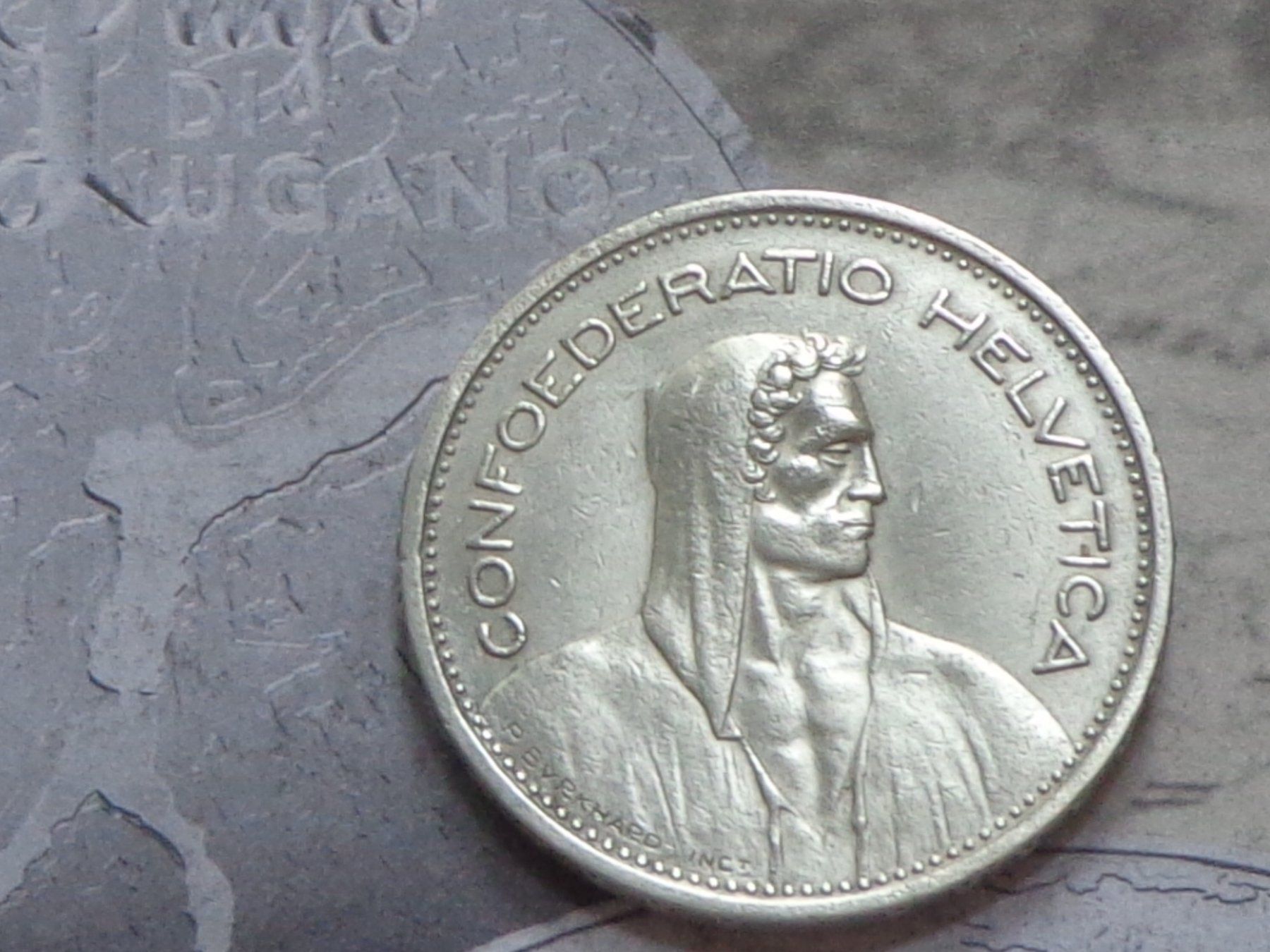 Tutti le monete: 5 Fr. 1952 B  Superbe Qualité - Rare – Usato da Pully venduto da UCA01 3