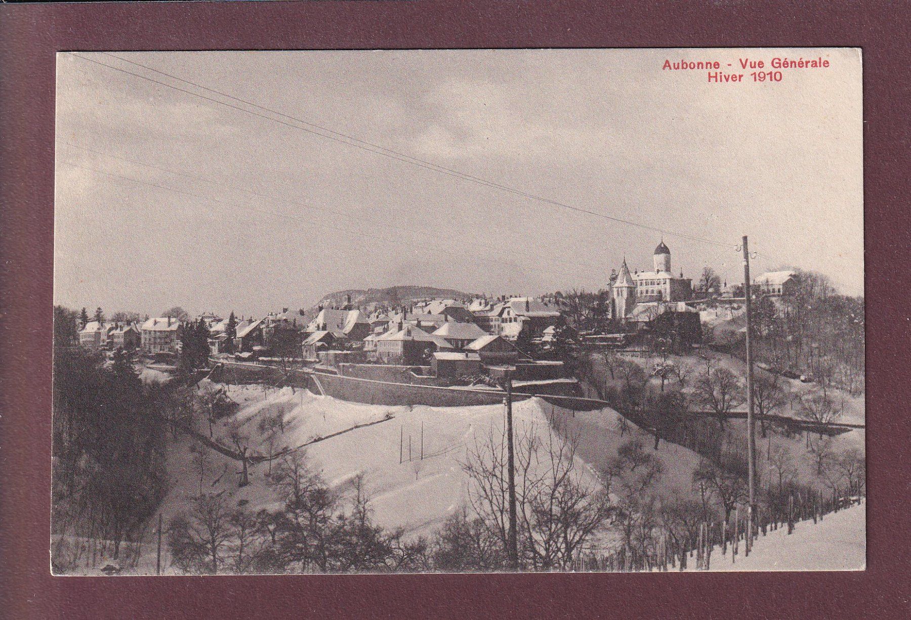 Ansichtskarten: AUBONNE - Hiver 1910 – Gebraucht aus Pully von nicecards