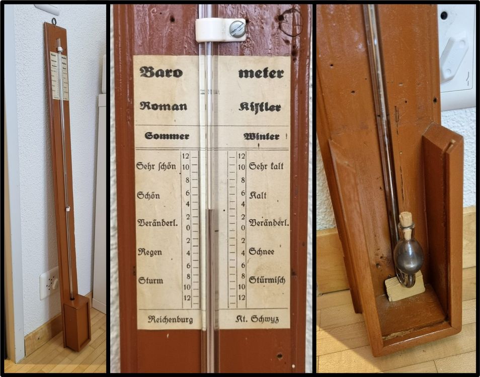 Vintage! Antiker, funktionierender QuecksilberBarometer! Kaufen auf