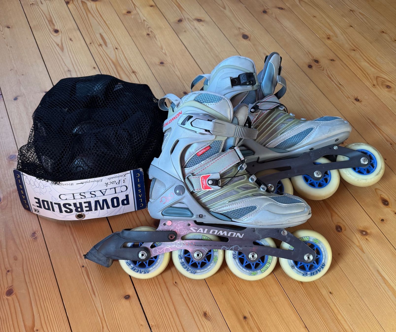 Salomon Pattini in linea & Pattini a rotelle: Inlineskates Salomon mit Protektorenset gebraucht – Usato da Zürich venduto da cor_6fc5