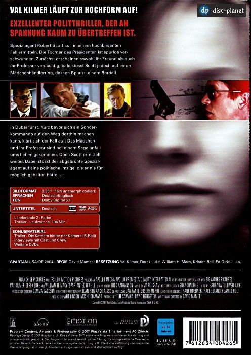 Tutti i DVDs: DVD - Spartan (2004) – Usato da Embrach venduto da disc-planet 1