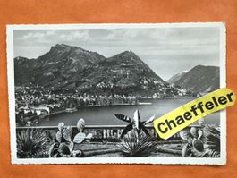 Alte Ansichtskarte 1951 Lugano See Monte Bré Rarität!