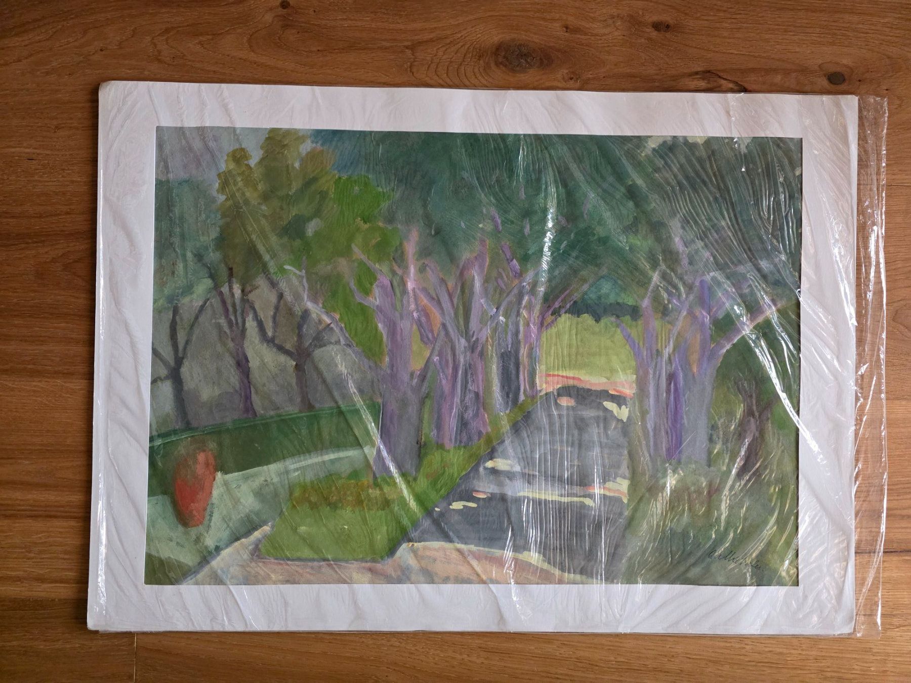 Dipinti: ÖL oder Acryl Bild Gemälde - Q. Matscher - Allee signiert – Usato da Walterswil BE venduto da Lonitti 6