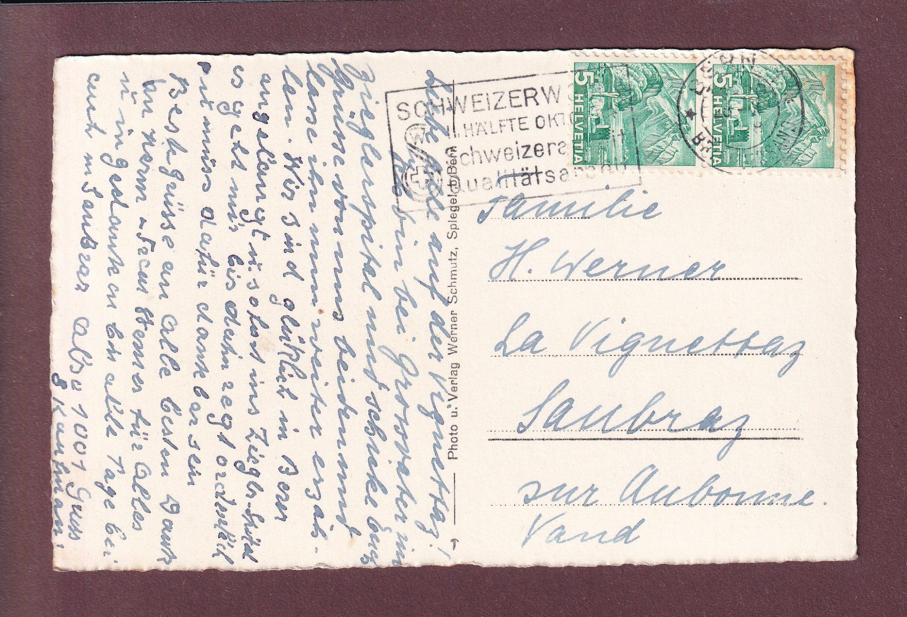 Cartoline postali: BERN - Zieglerspital - 1938 – Usato da Pully venduto da nicecards 1