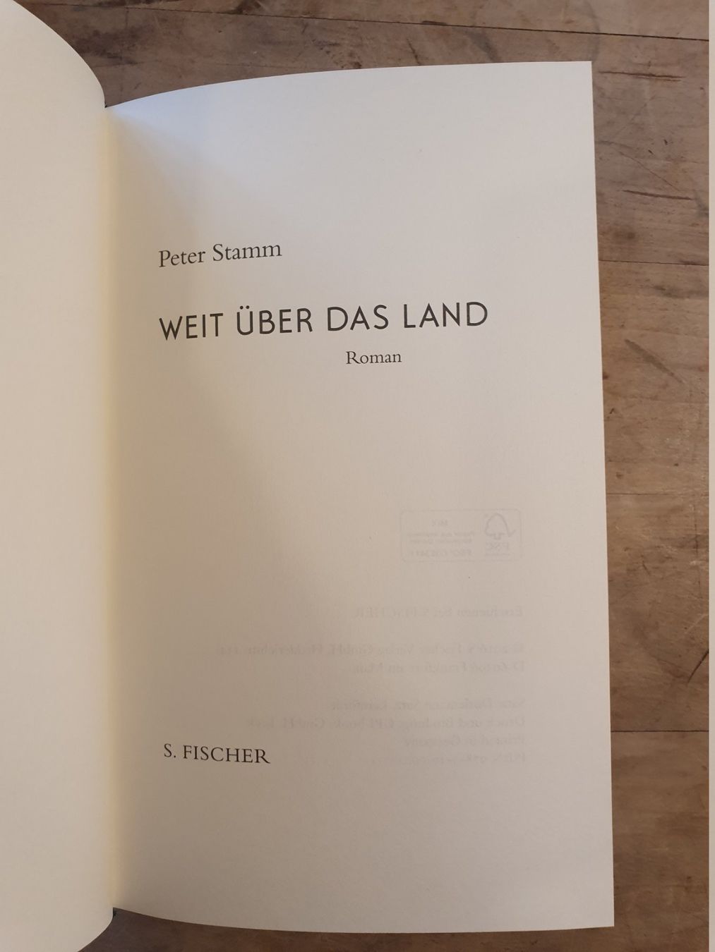 Bücher: Weit übers Land Peter Stamm Fischer – Gebraucht aus Zürich von loosebone 1