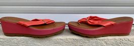 Superbe tong compensée INUOVO 100%cuir corail n.40