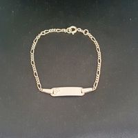 Silber  925 Kinder Armband mit Gravurplatte