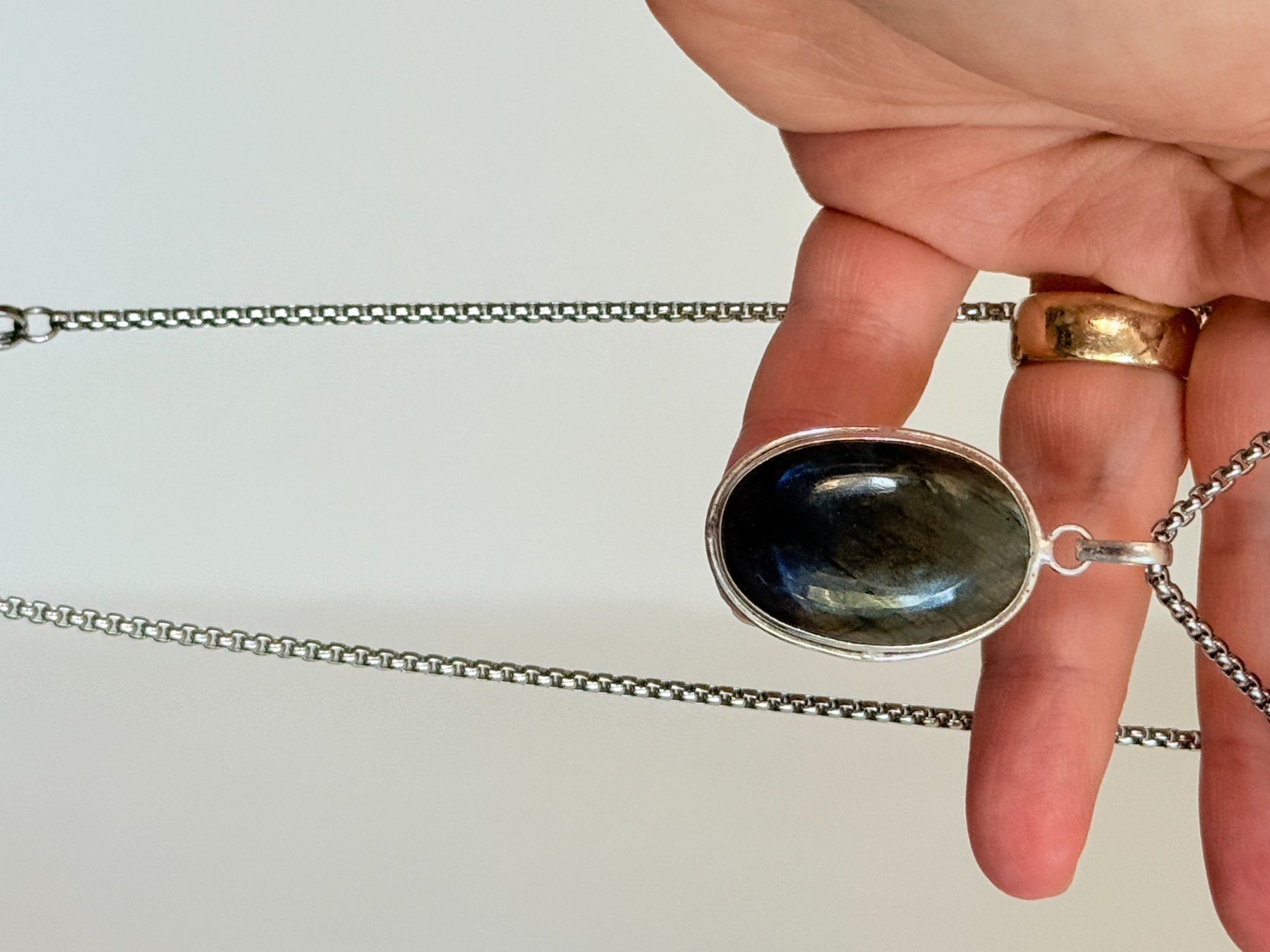 Catenine: Collier labradorite, élégant et tendance ✨ – Nuovo e nell'imballaggio originale da Genève venduto da AWWA 3