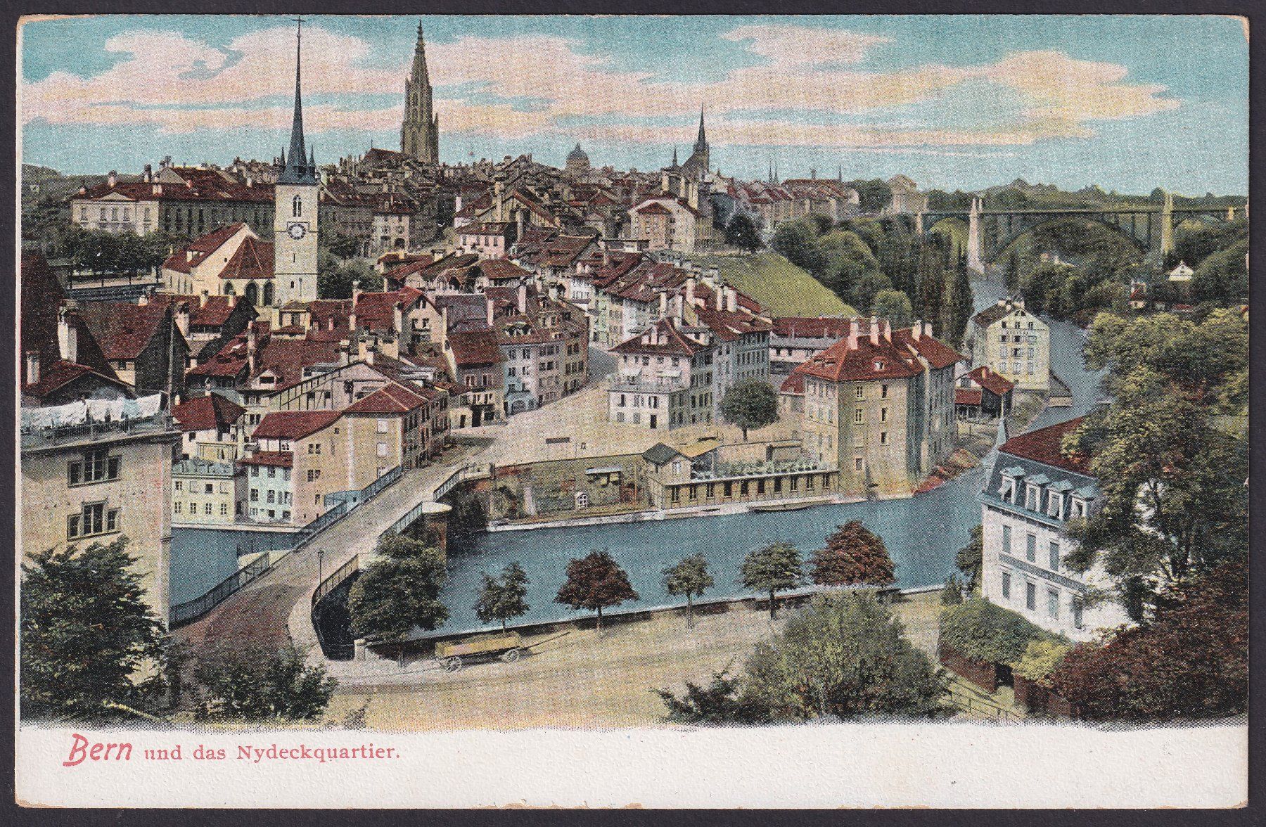 Cartoline postali: BERN und das Nydeckquartier, Antike Ansichtskarte, Litho – Usato da Ebikon venduto da SilvioFreund