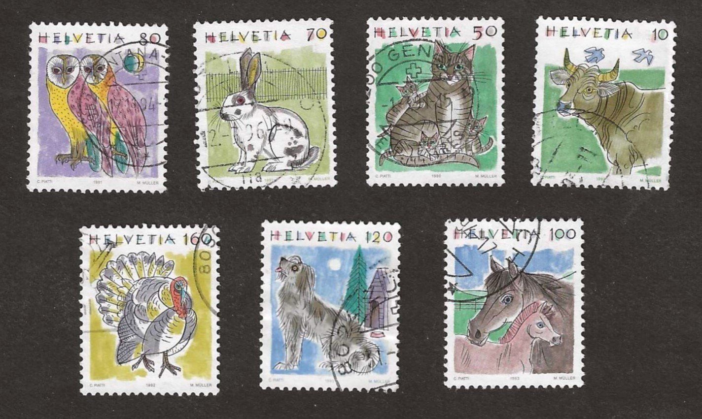Tutti i francobolli: 1990-93 Z 789 - 795 Gebraucht – Usato da Susten venduto da lmf_98wh