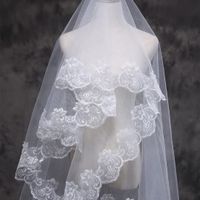 Hochzeit-Brautschleier lang 3m Elegant mit Spitze NEU & OVP!