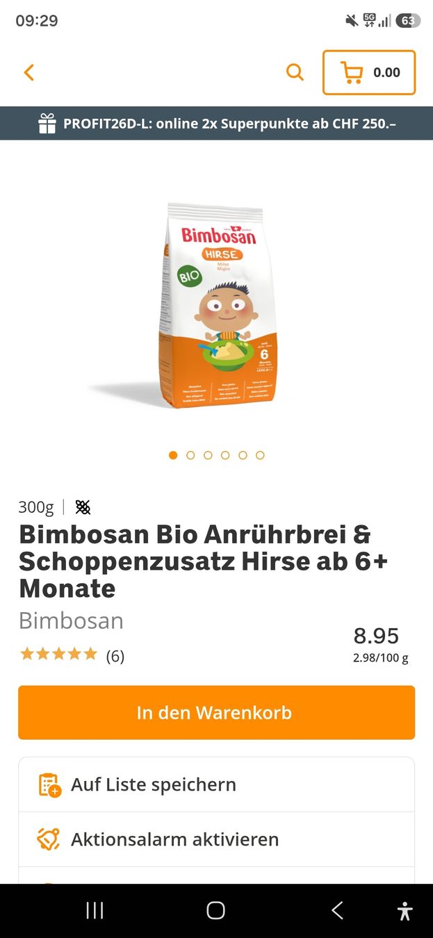 Bimbosan Lebensmittel & Spezialitäten: Bimbosan Hirse – Neu und originalverpackt aus Unterägeri von Michaela_94 3