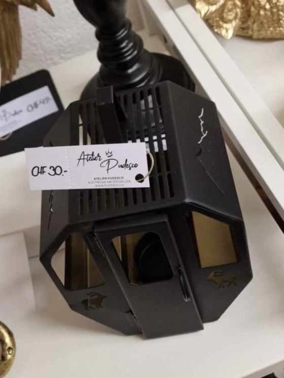 Laternen: Laterne Gondel noire (mini) – Neu und originalverpackt aus Schaffhausen von AtelierPudesco 4