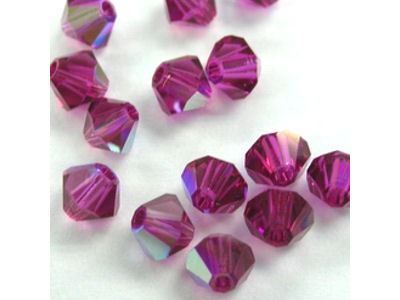 Perle (finte): Perlen Swarovski, 4mm, Fuchsia AB – Nuovo e nell'imballaggio originale da Schachen LU venduto da Perlentraum