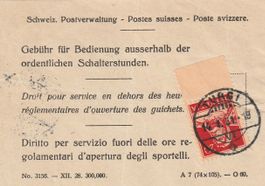 PTT Gebührenzettel 1931