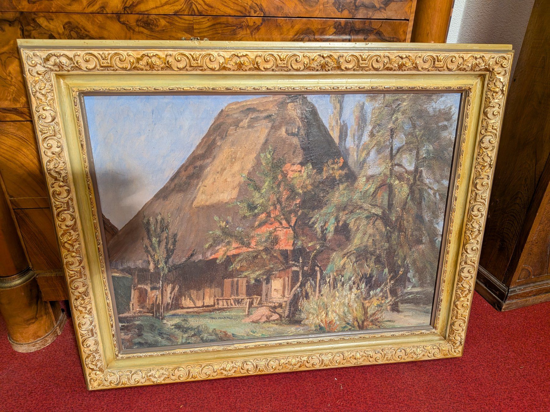 Poster & Bilder: Original Johann Othmar Döbeli Zofingen Echt Bild Strohhaus – Gebraucht aus Schönenwerd von kybi