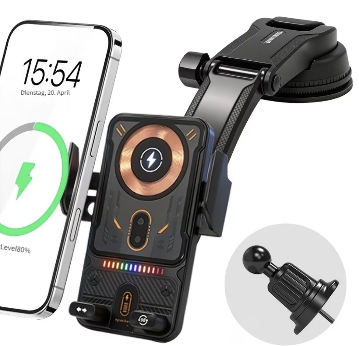 Halterungen: Auto Handyhalterung Qi Ladefunktion neu – Neu und originalverpackt aus Kloten von digi-Galaxy
