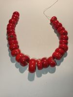 Rote Korallen Perle 72gr NOS zwischen 13-19x6cm