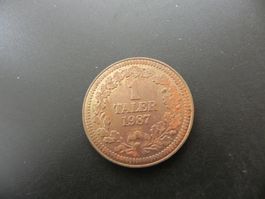 Medaille Zofingen 1 Taler 1987