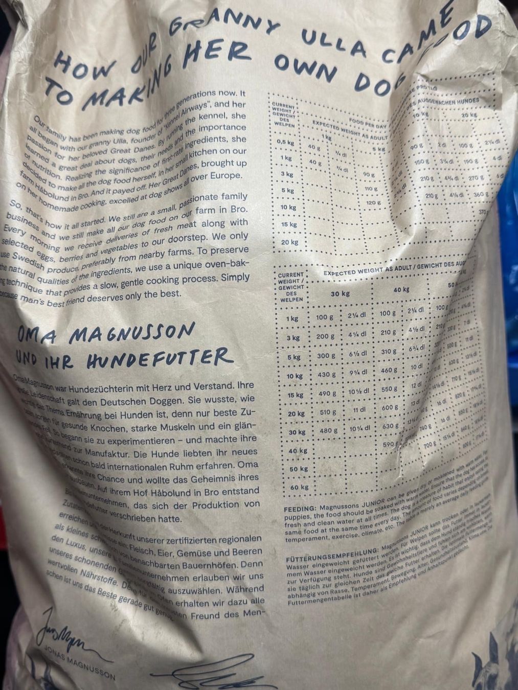Mangimi: Hundefutter MAGNUSSONS JUNIOR 10 kg NEU! – Nuovo e nell'imballaggio originale da Zürich venduto da AmBii18 2