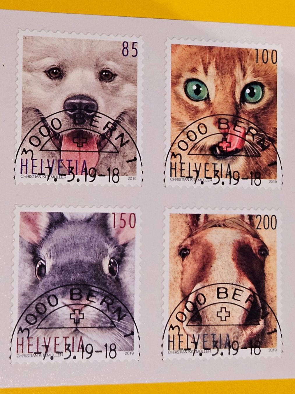 Tutti i francobolli: Tiere 2019 Lose ET-Halbstempel ab 2.50 – Usato da Buttikon SZ venduto da Marcelr
