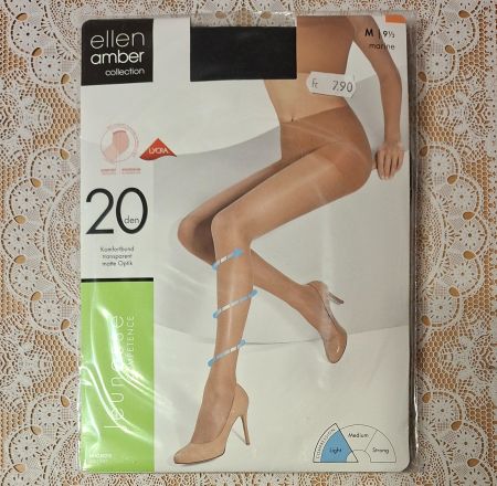 Ellen Amber Jeunesse Strumpfhose 20den Gr.M Marine Blau