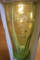 altes Coca Cola Glas 125 Jahre Jubiläum Grün