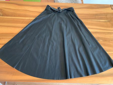 TAIFUN schwarzer Kunstleder Maxirock Gr. 38 wie neu