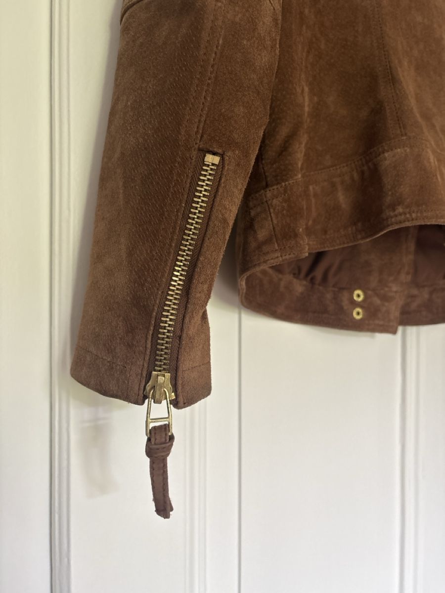 Mango Giacche: Braune Wildlederjacke von Mango - Grösse L – Usato da Bern venduto da curamics 2