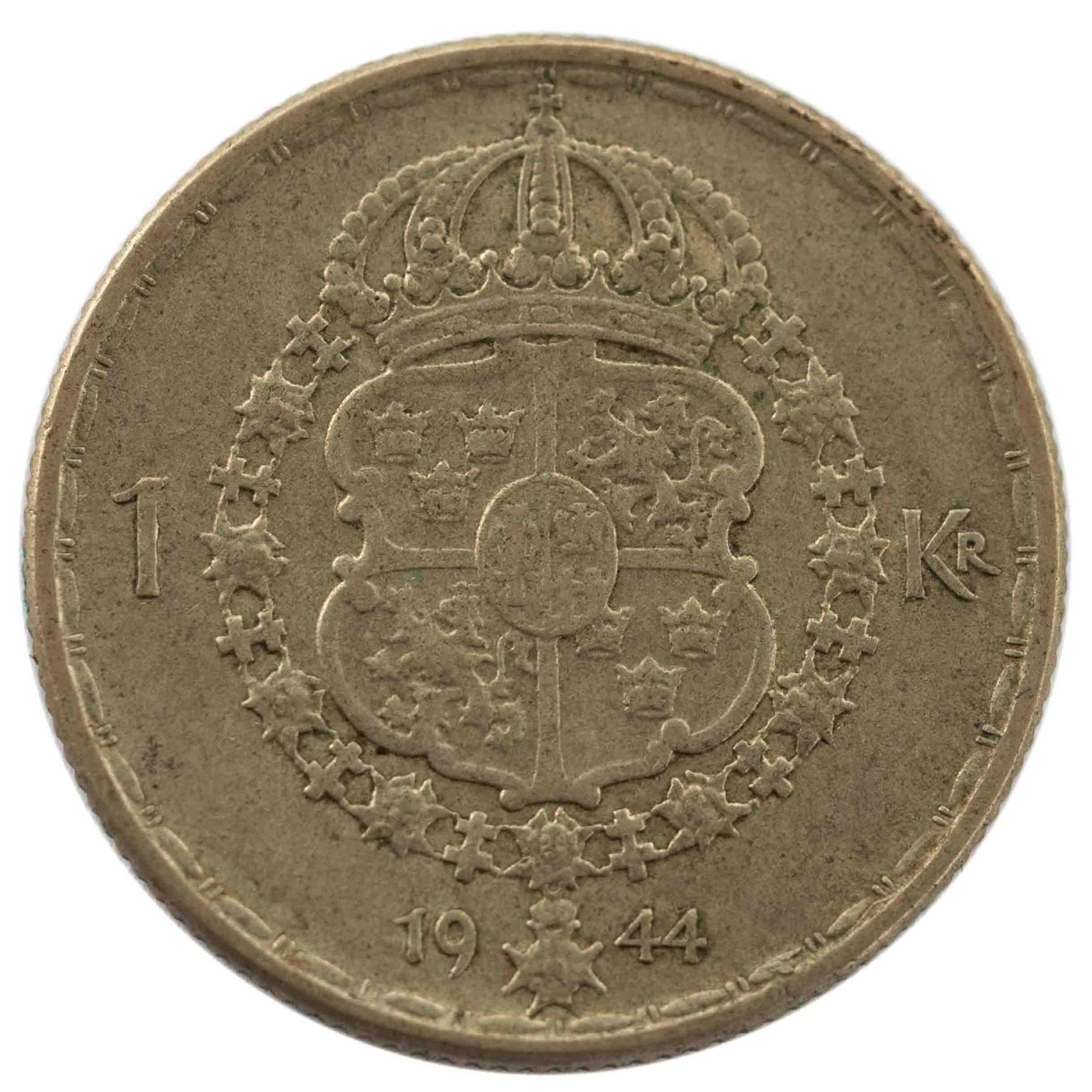 Tutti le monete: Schweden 1 Krone 1944 Silber – Usato da Rotkreuz venduto da Swiss-Coins 1