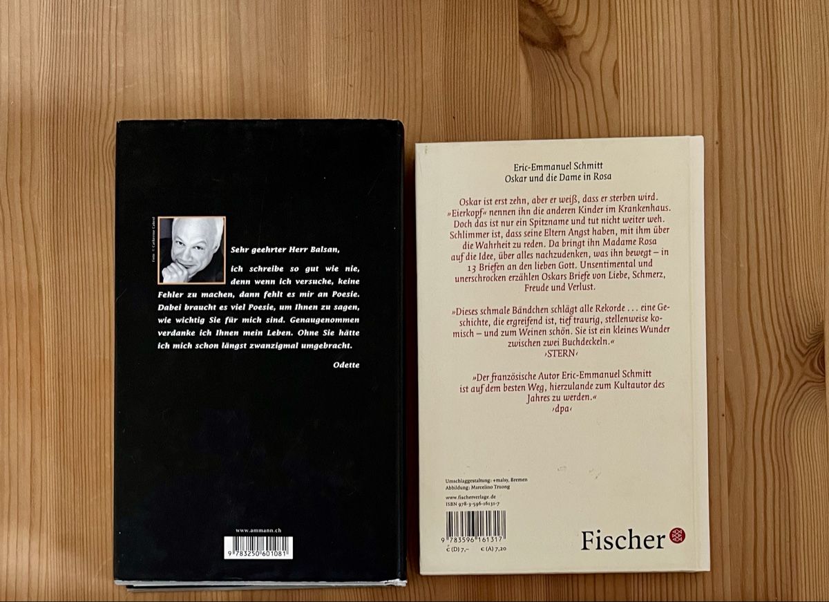 Bücher: Bücher Eric-Emmanuel Schmitt - Odette Toulemonde & Oskar – Gebraucht aus Zürich von marine12 1