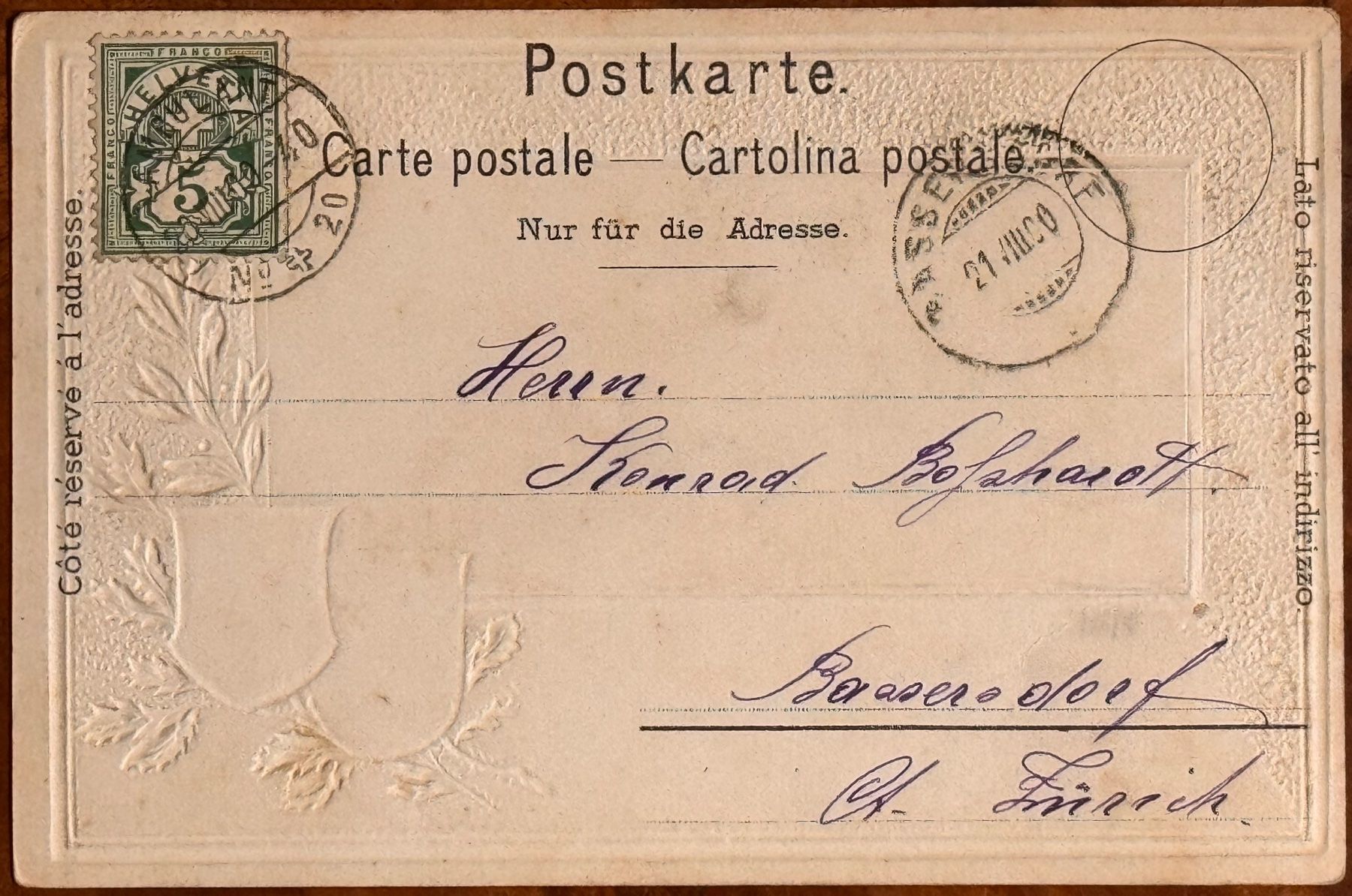 Cartoline postali: Alte Ansichtskarte Biel-Bienne Technikum Ferdinand Sessler – Usato da Andwil SG venduto da Ariisa1234 1