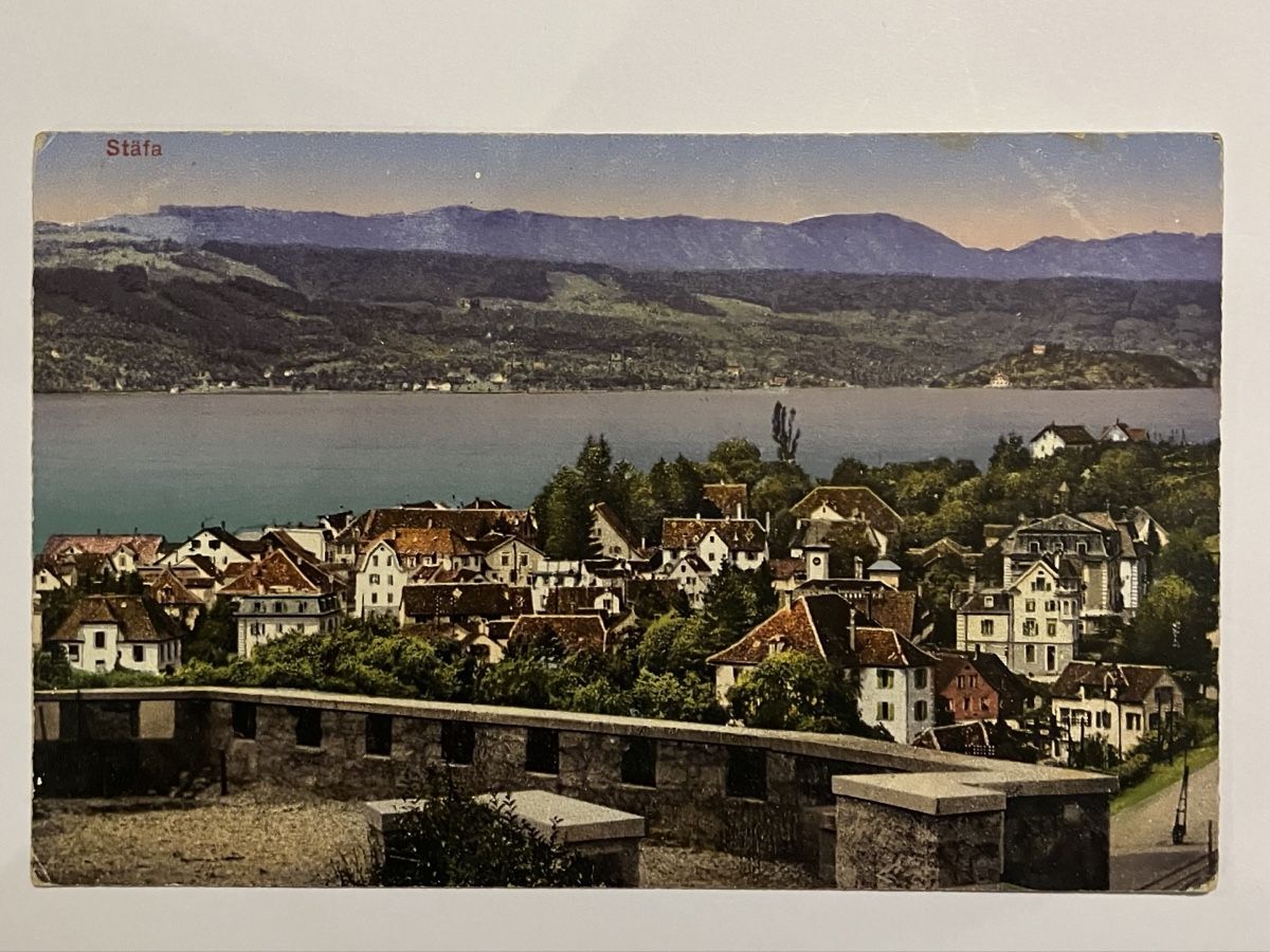 Cartoline postali: Alte Ansichtskarte von Stäfa am Zürichsee – Usato da Bauma venduto da Baumer71