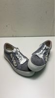 Graue Luxus sneakers mit Perlen und Schleifen, Gr. 38