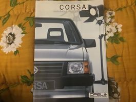 Opel Corsa Verkaufsprospekt 28 Seiten August 1985