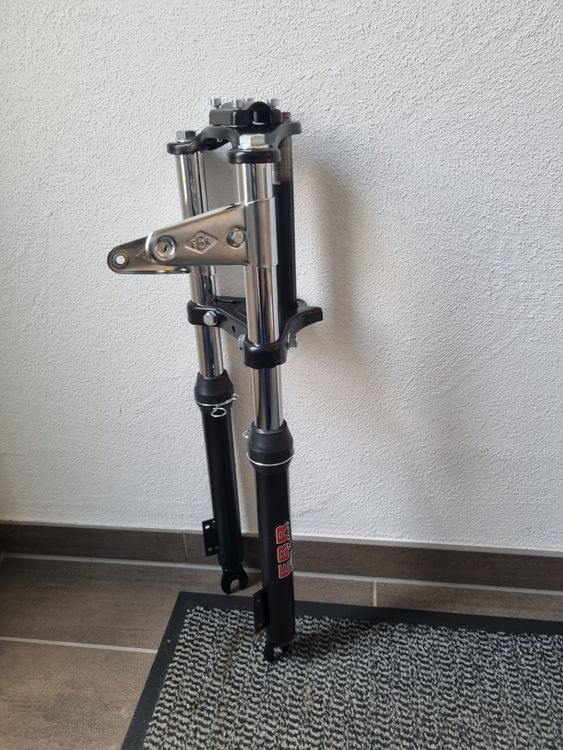 Federgabel Für Piaggio Ciao Mofa | Telegabel Chrom | Sport Gabel EBR