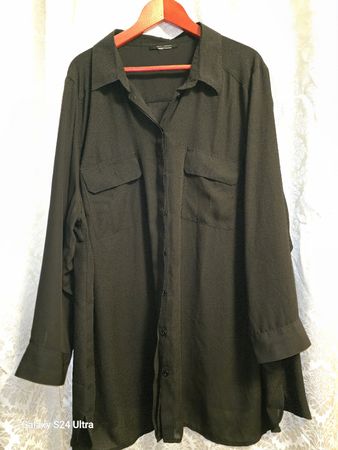 Sara Lindholm Bluse, Schwarz, Gr. 54