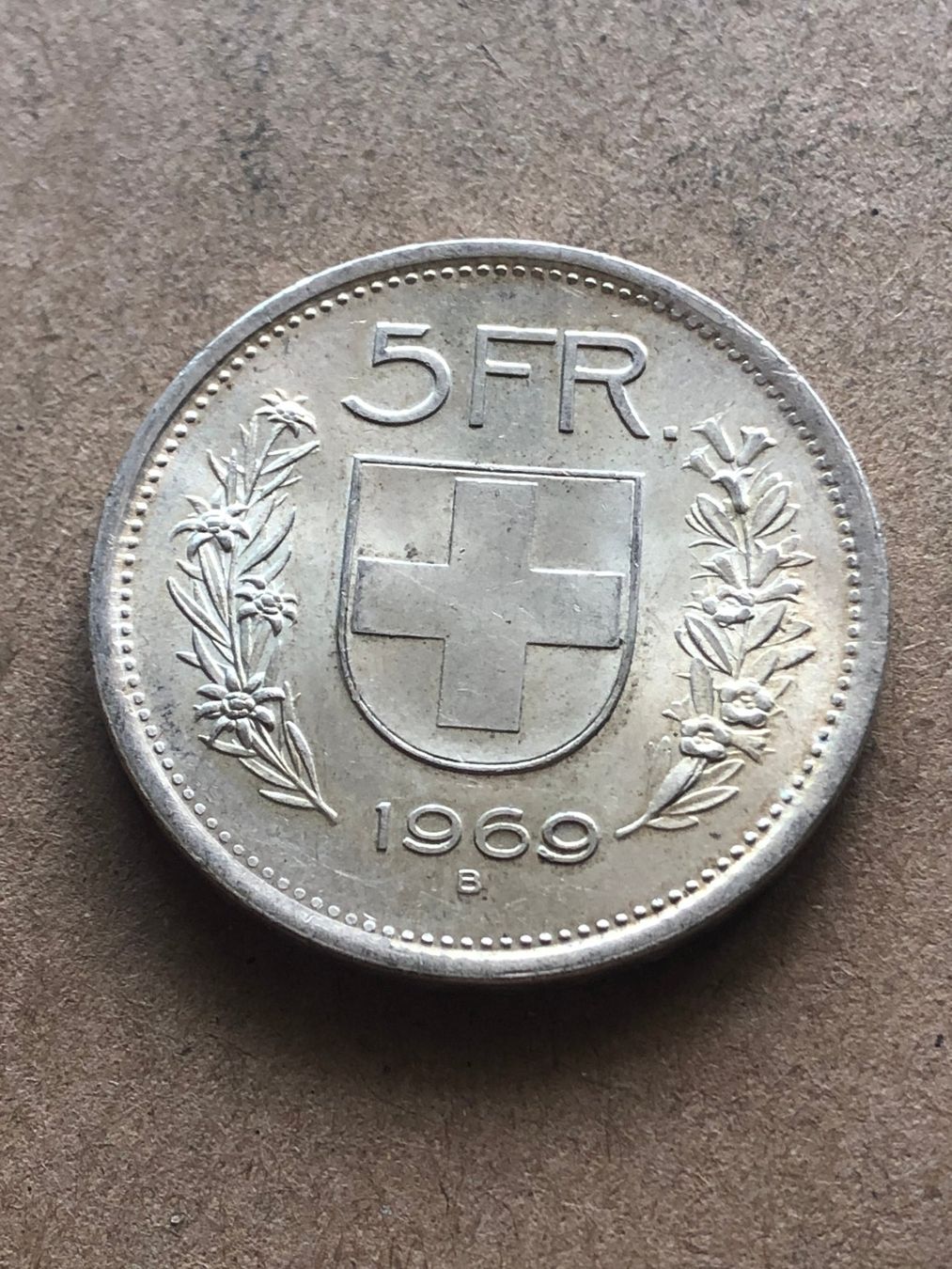 Toutes les monnaies: 5 Fr. 1969 – D'occasion à Schötz par Odpa