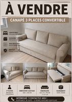 Canapé 3 places convertible 