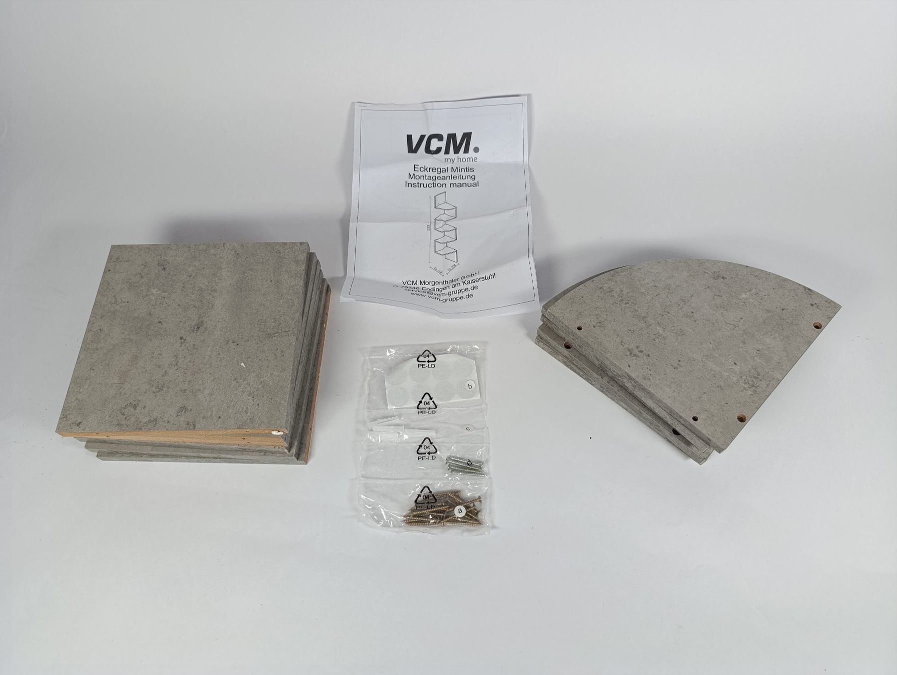 Scaffali: VCM Etagère d'angle gris marbrée – Nuovo e nell'imballaggio originale da Thielle venduto da Plusvalue_Neuchatel