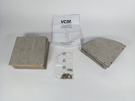 VCM Etagère d'angle gris marbrée