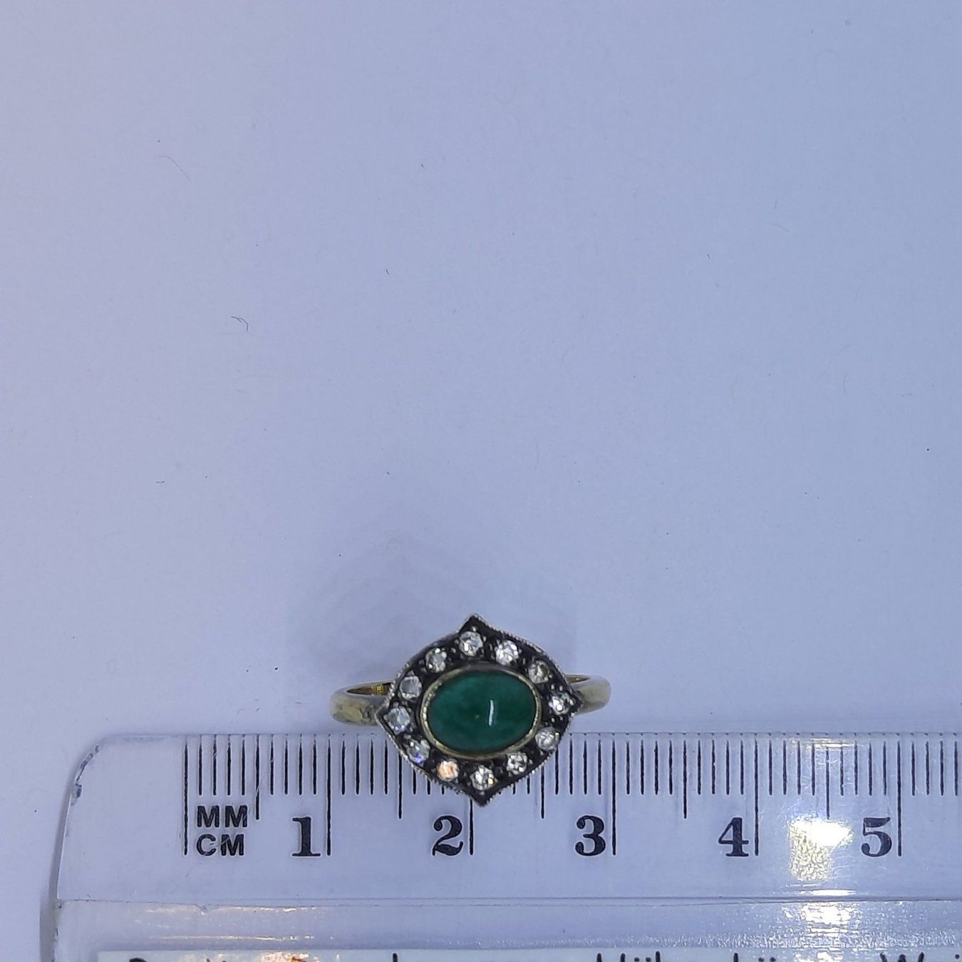 Anelli: Edler Goldring mit Smaragd Edelstein – Usato da Unterägeri venduto da Altgoldschmuck 7
